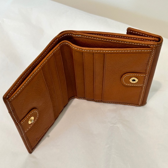 DIOR AUTHENTIC WALLET BILLFOLD Hardware Brown Coin Snap Unisex Vintage - Picture 4 of 8